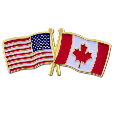 USA & Canada Flag Pin