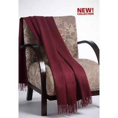 Maroon Red Alpaca Throw Blanket
