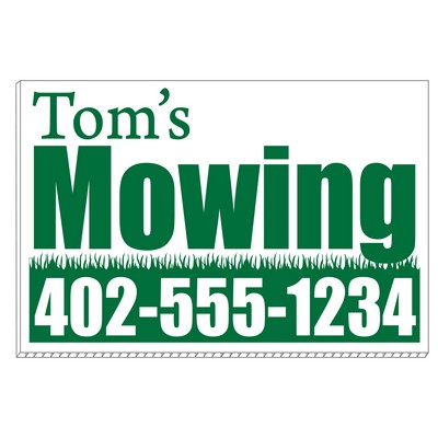 Yard Sign - 24" x 18" 1 Color 2 Sided