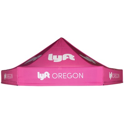 Pop Up Hexagonal Canopy Top w/Full Sublimation (10'x10')