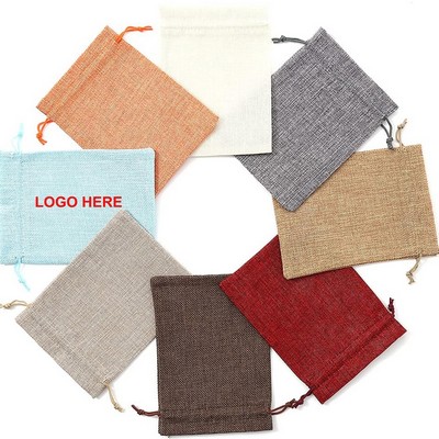 Small Drawstring Burlap Bag