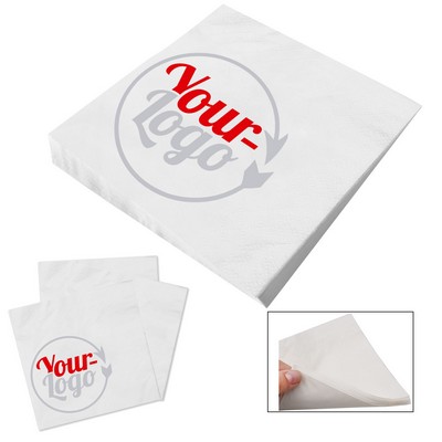 White Beverage Napkin Vanity Bulk Decorative Christmas Fair Serve Paper Shower Baby Birthday