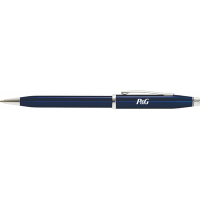Cross® Century® II Translucent Blue Lacquer with Chrome Plated Ballpoint Pen