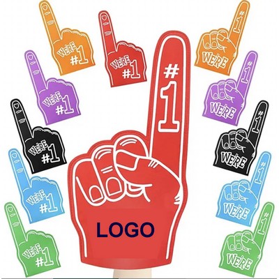 18" Custom Giant EVA Foam Finger Cheerleading Number 1 Universal Foam Hand MOQ100PCS