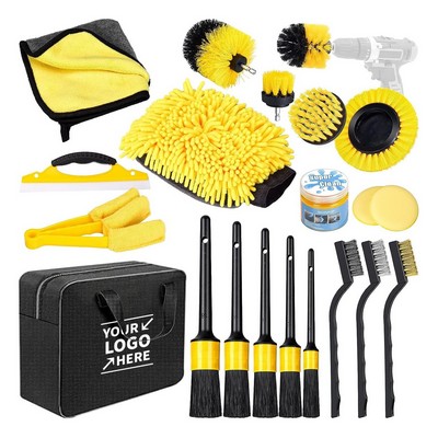 20Pcs Car Cleaning Tool Set Bag