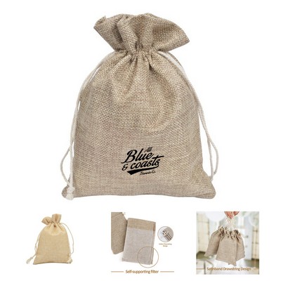 Burlap Drawstring Pouch