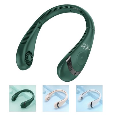 Hand-Free Twin-Turbine Neck Fan