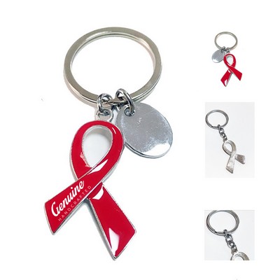 Breast Cancer Awareness Ribbon Key Chain