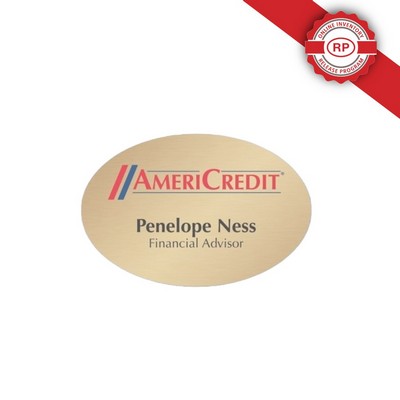 Full Color Name Badge w/Personalization (2"x3") Oval