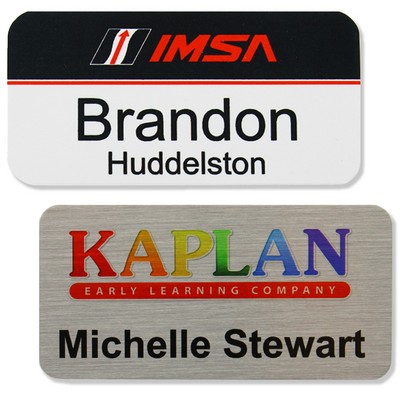 Athena Aluminum Metal Personalized Name Badge (1.5"x3")