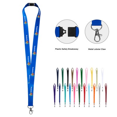 3/4'' Full Color Dye-Sublimated Lanyard W/ Safety Breakaway