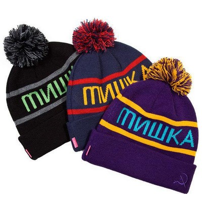 Striped Acrylic Knit Beanies