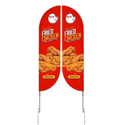 Super Flag 10' Double Sided w/ Spike Base - Made in the USA
