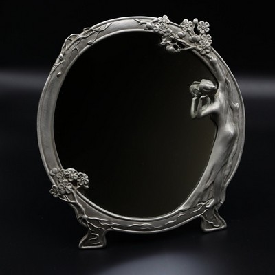 Casted Metal Sculpture Mirror