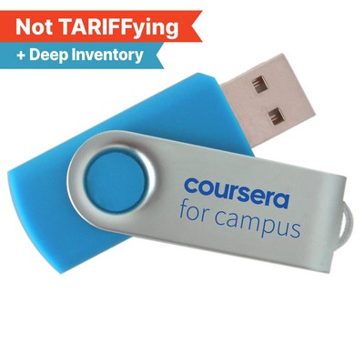 iClick® 3.0 White Swivel USB Flash Drive 64GB