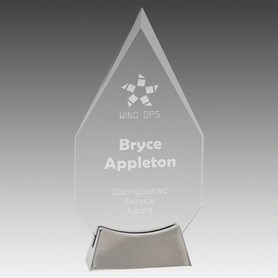 9.25" Diamond Platinum Glass with Full Metal Base