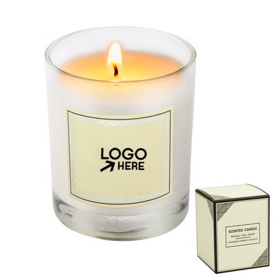 Scented Candle In Elegant Glass Jar