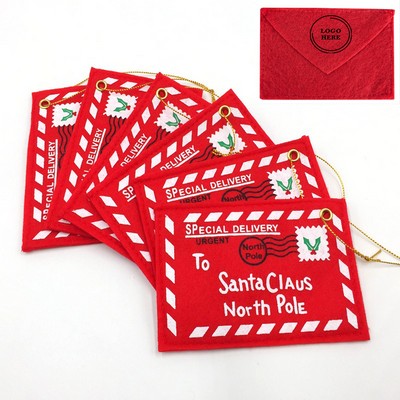 Christmas Tree Non-woven Decoration Envelope Pendant