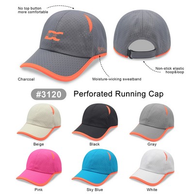 6 Panels Light Weight Perforated Running Cap