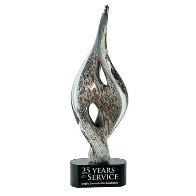 15" Spire Twist Art Glass