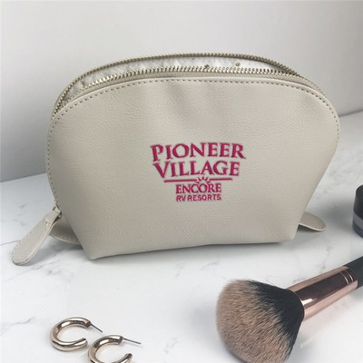 Embroidered Corporate Vegan Leather Toiletry Bag