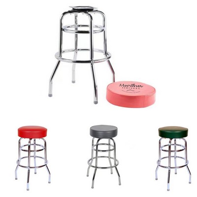 Premium Leather Swivel Bar Stool