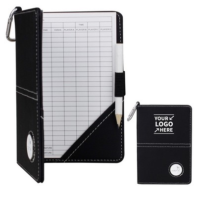 PU Leather Golf Scorecard with Holder