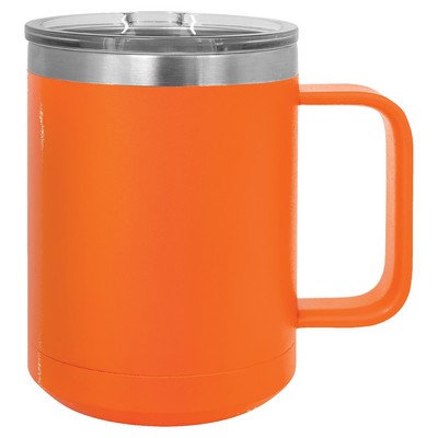 Polar Camel 15 oz. Orange Vacuum Insulated Mug w/Slider Lid
