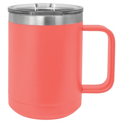 Polar Camel 15 oz. Coral Vacuum Insulated Mug w/Slider Lid