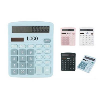 Solar Battery Dual Power Electronic Calculator