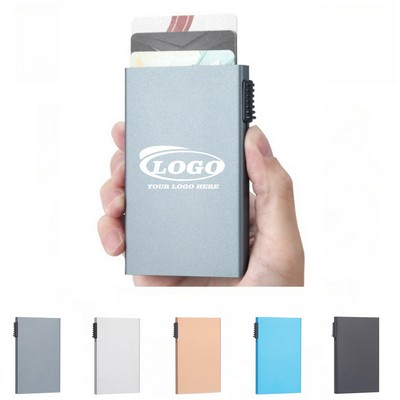 Minimalist Credit Card Holder Pop Up Cards RFID Protection Slim Metal Wallet