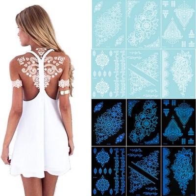 Custom Lace Luminous Temporary Tattoo Stickers