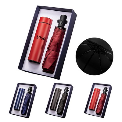 Executive Umbrella & Insulated Tumbler Combo