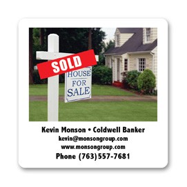 Re-Stick-It Decal (3"x3") Square Shape w/Rounded Corners