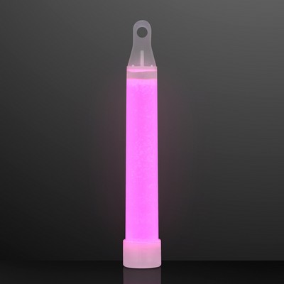 4" Pink Mid-Sized Glow Sticks with Lanyard - BLANK