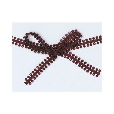 Burgundy Picot Braid Ribbon