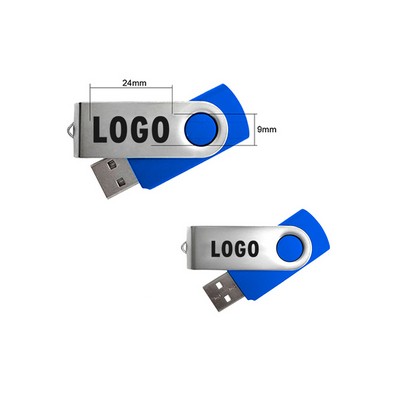 2GB USB Flash Drive with Metal Swivel Cover