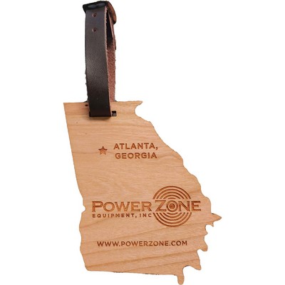 3" x 4" - Georgia Hardwood Luggage Tags