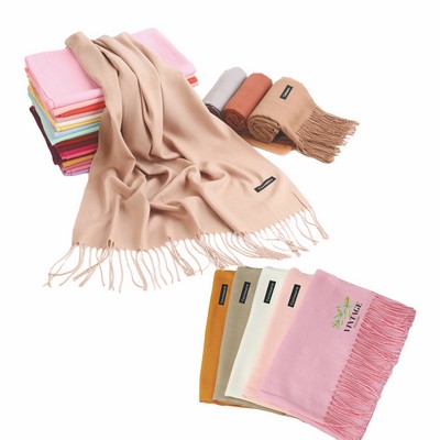 Imitation Cashmere Pashmina Shawl Wrap Scarf w/Fringes