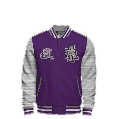 Build Your Own Cotton Fleece Varsity Jacket: No Lining