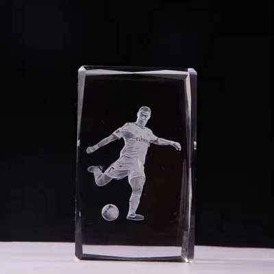 3D Laser Cube Crystal Paperweight