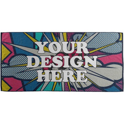 Dye Sublimated Custom Print Beach Towel