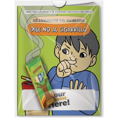 Combo Pack - CB1016s Coloring Book & 4-Pack of Crayons (Imprinted) in a Poly Bag