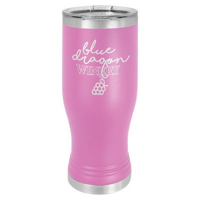 Polar Camel Light Purple 20 oz. Pilsner with Clear Lid