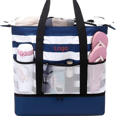 Beach Tote W/ Cooler (Undetachable)