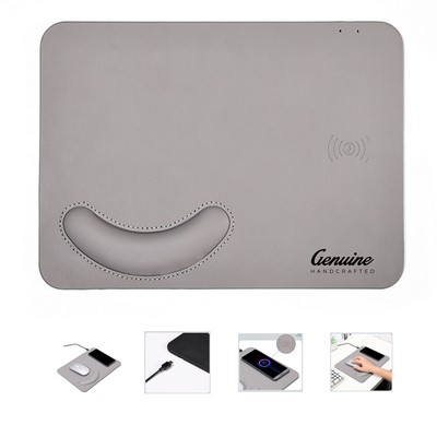 2 In 1 Wireless Charging Mouse Pad with Wrist Support