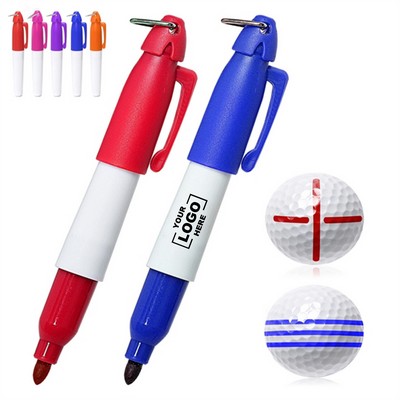 Golf Marker With Triangle Button Pens(Free Shipping)