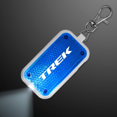 Clip-On Light Blue Safety Blinkers, Keychain Flashlight - Domestic Print