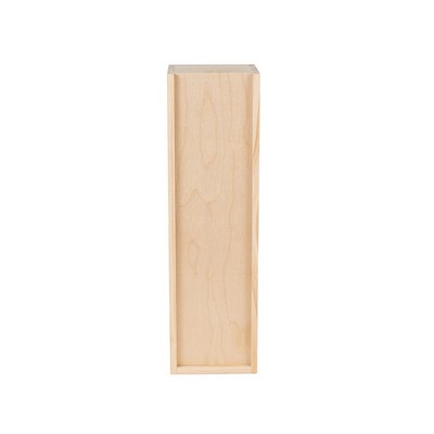 One Bottle 13 1/2 x 3 1/2 x 3 1/2 FSC 100% Pinewood box w slide closure 12/case