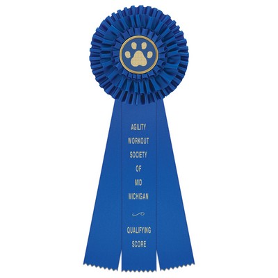 12" Regent 3 Streamer Rosette Award Ribbon